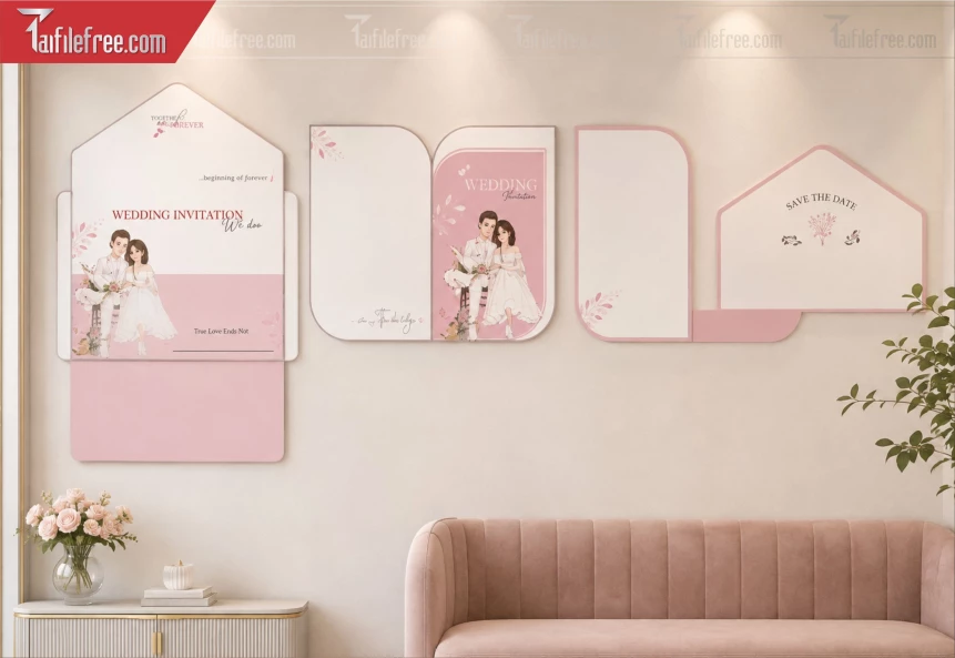 Mẫu Thiệp Cưới Đẹp File Vector_BH1515