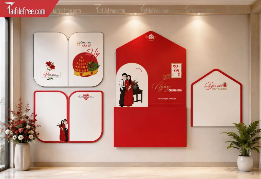 Mẫu Thiệp Cưới Đẹp File Vector_BH1516