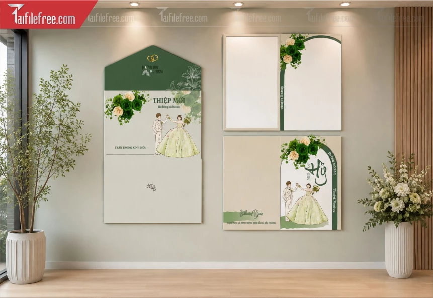 Mẫu Thiệp Cưới Đẹp File Vector_BH1517