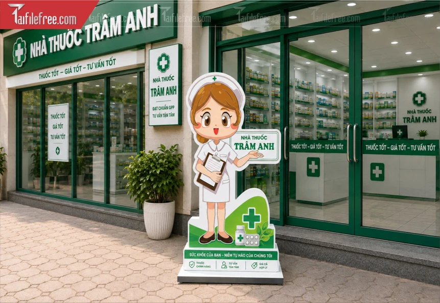 Mẫu Mô Hình Trang Trí Tiệm Thuốc_BH1525