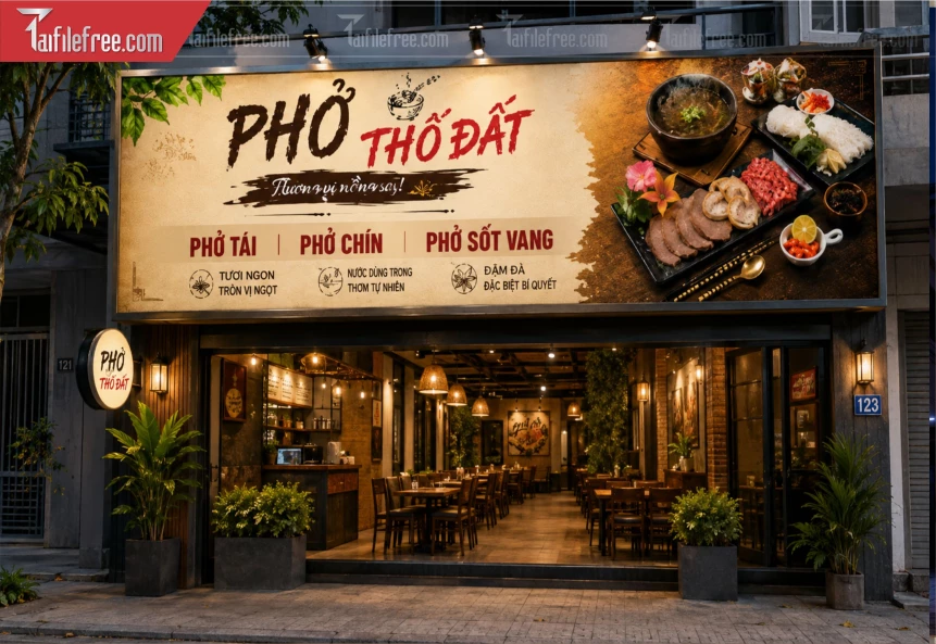 Biển Quảng Cáo, Bảng Hiệu Tiệm Phở_BH1530
