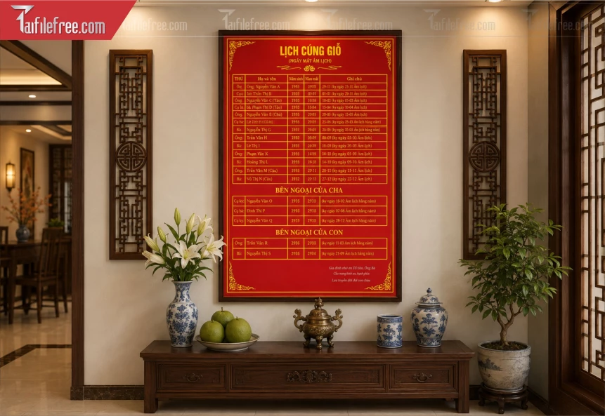 Mẫu Lịch Cúng Treo Tường_BH1536