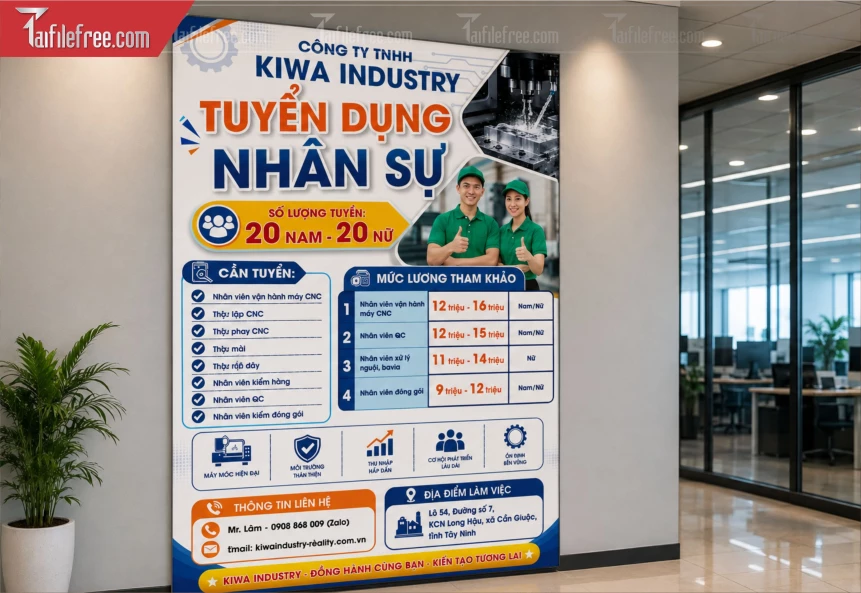 Mẫu Tờ Rơi Tuyển Dụng Nhân Sự_BH1538