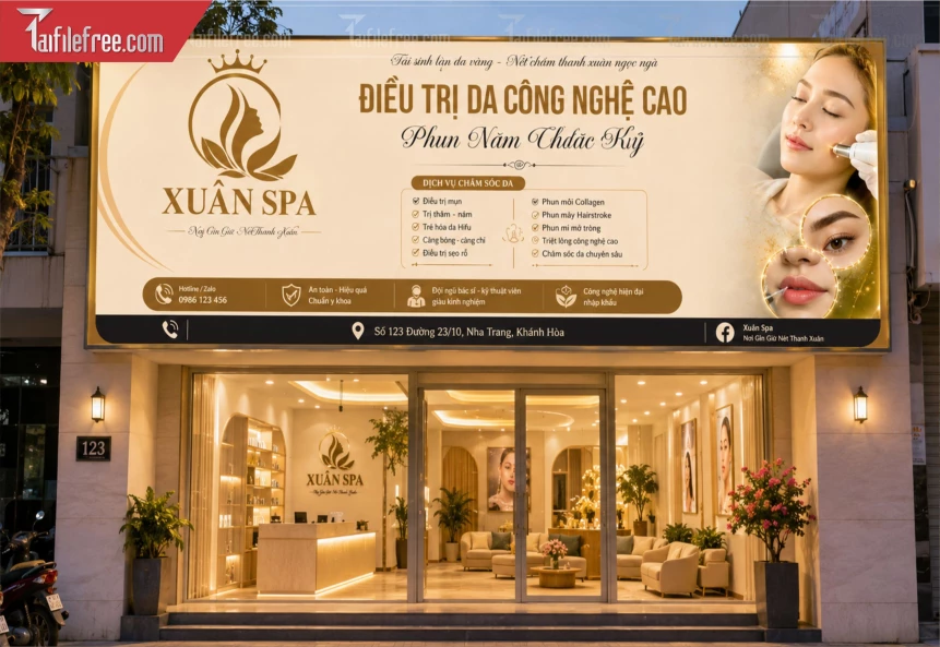 Biển Quảng Cáo, Bảng Hiệu Tiệm Spa_BH1543