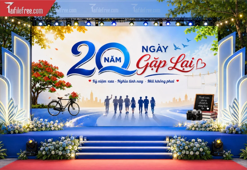 Mẫu Phông Nền Họp Lớp, Hội Khóa, Ngày Trở Về Đẹp_BH1544
