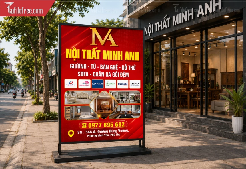 Biển Hiệu, Bảng Hộp Đèn Tiệm Nội Thất_BH1545