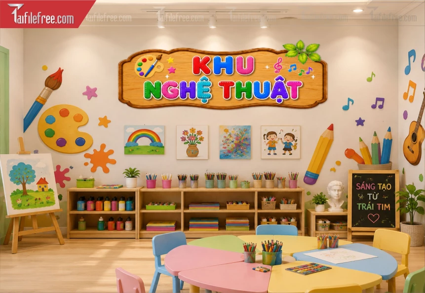 Mẫu Mô Hình Trang Trí Phòng Nghệ Thuật_BH1548