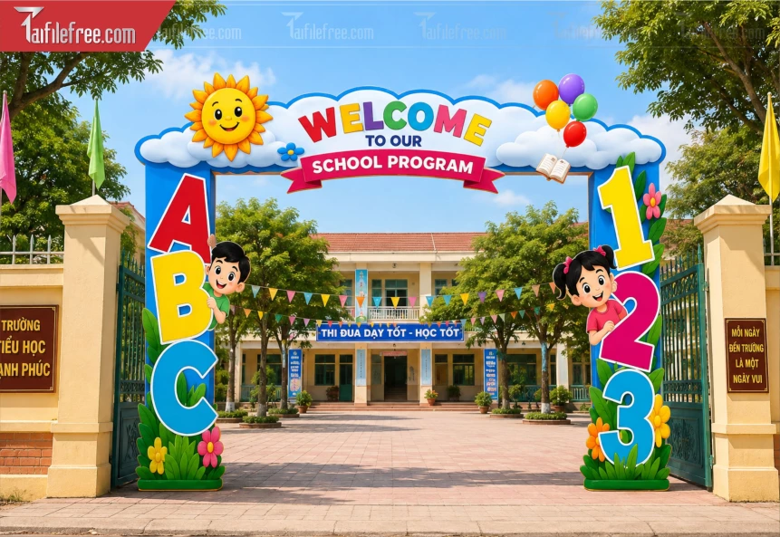 Mẫu Cổng Chào Lễ Khai Giảng_BH1549
