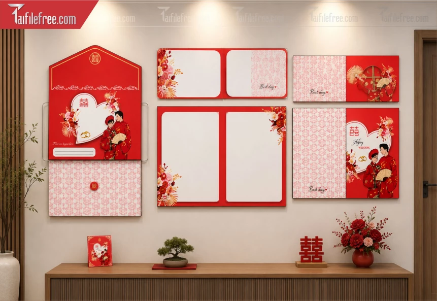 Mẫu Thiệp Cưới Đẹp File Vector_BH1551