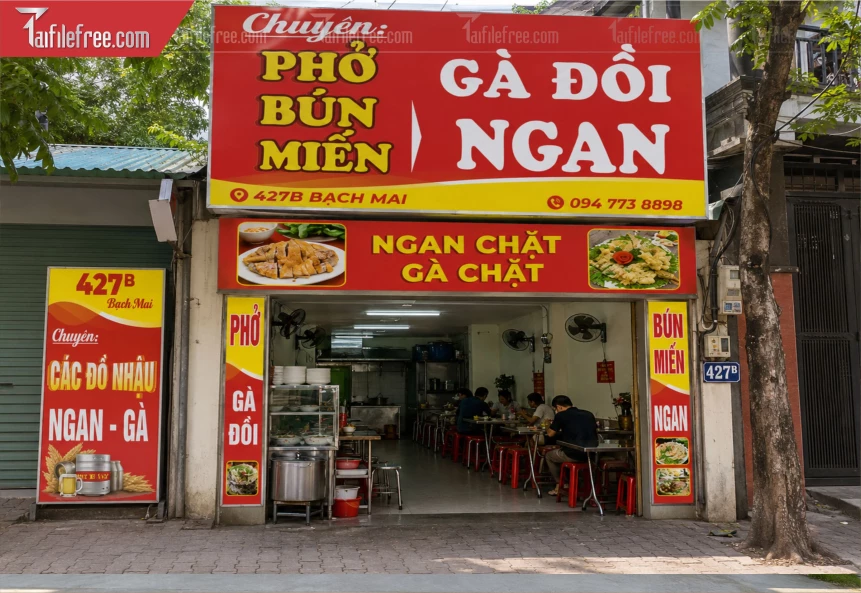 Biển Quảng Cáo, Bảng Hiệu Tiệm Cơm Gà_BH1560