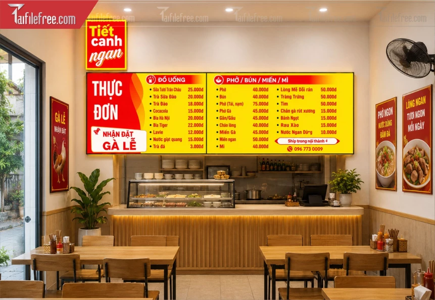 Menu Tiệm Cơm Gà_BH1561