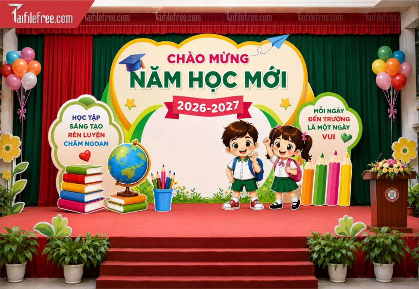 Mẫu Background Chào Mừng Năm Học Mới_BH1570