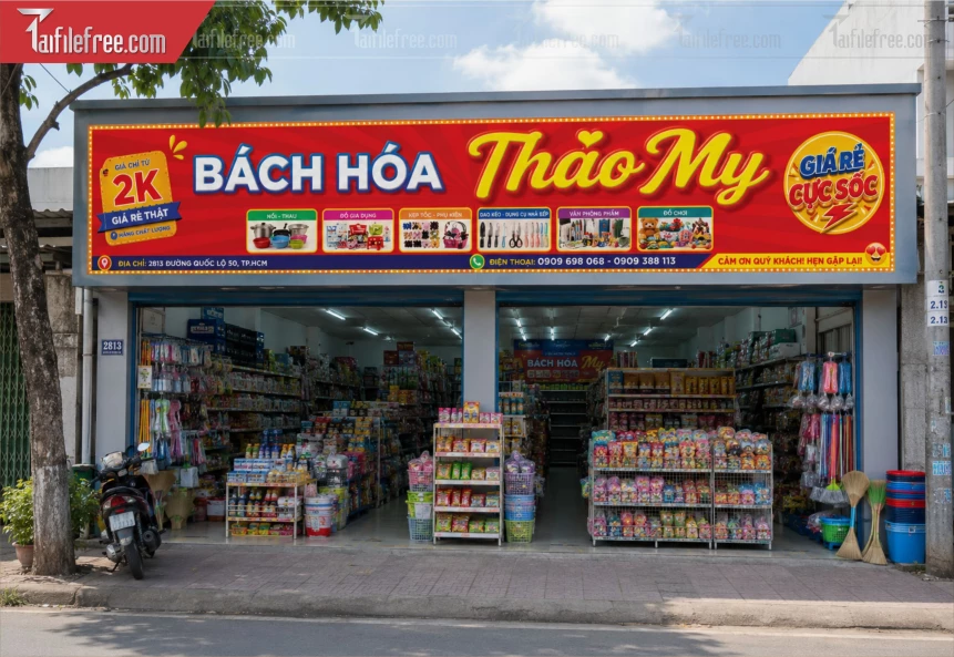 Biển Quảng Cáo, Bảng Hiệu Tiệm Bách Hóa_BH1574