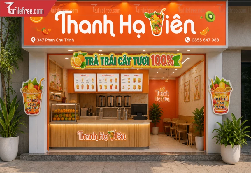 Biển Quảng Cáo, Bảng Hiệu Tiệm Trà Trái Cây_BH1577