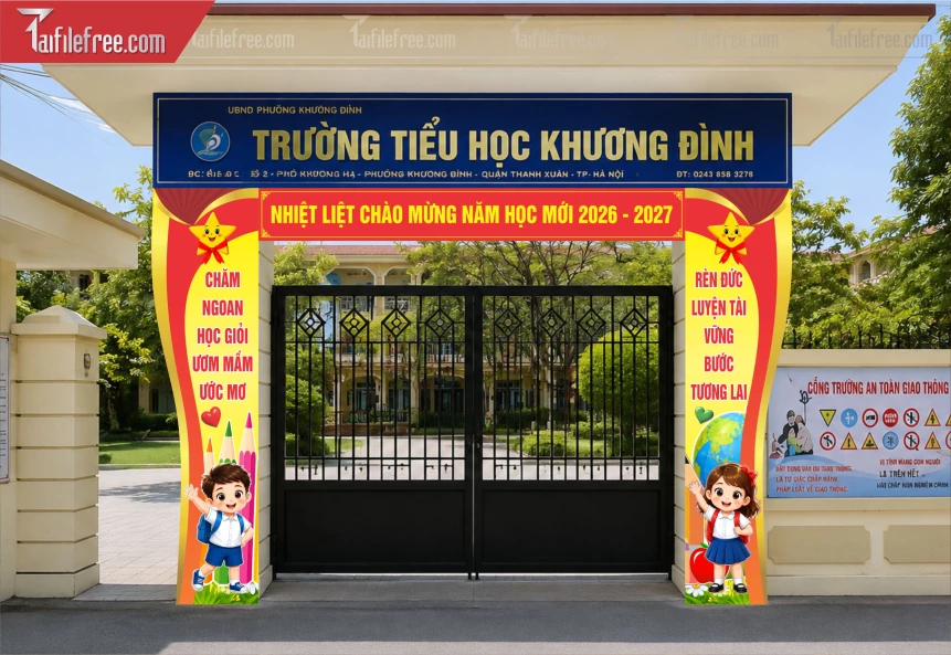 Mẫu Cổng Trường Tiểu Học_BH1582