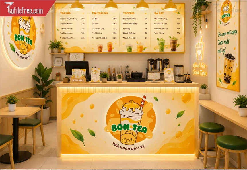 Mẫu Banner Trang Trí Tiệm Trà Sữa_BH1584