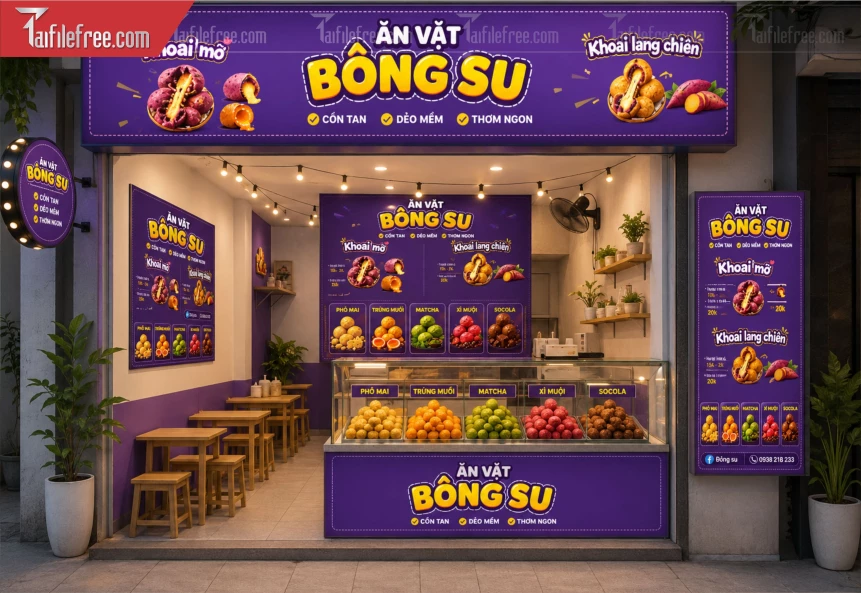 Menu Tiệm Ăn Vặt_BH1588