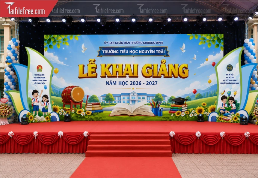 Mẫu Background Lễ Khai Giảng_BH1597