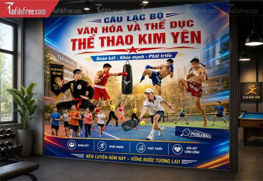 Mẫu Bảng Câu Lạc Bộ Thể Thao_BH1600