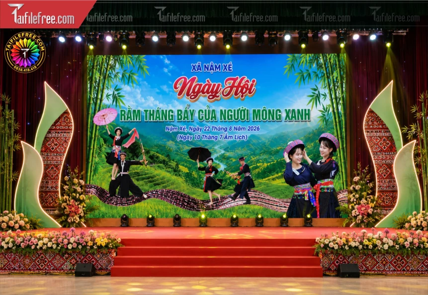 Mẫu Phông Nền Ngày Hội Tháng 7_BH1605
