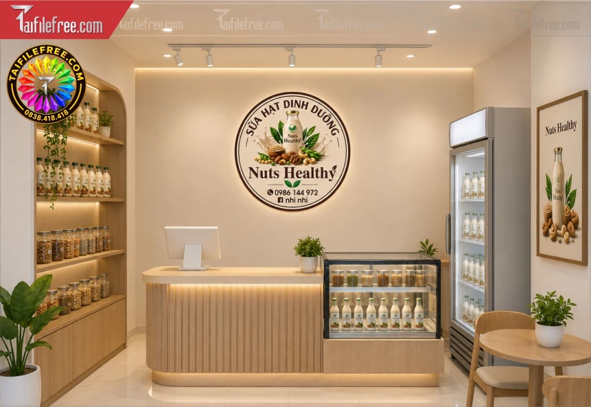 Mẫu Logo Trang Trí Tiệm Sữa_BH1607