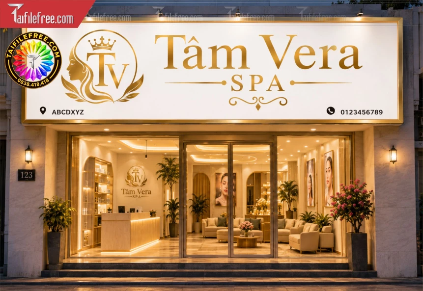 Biển Quảng Cáo, Bảng Hiệu Tiệm Spa_BH1614
