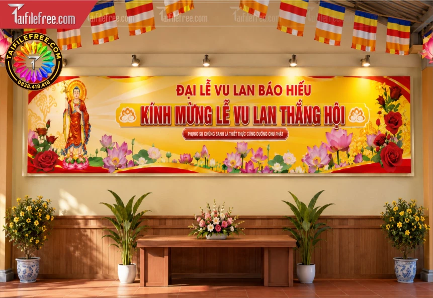 File Thiết Kế Băng Rôn Vu Lan Báo Hiếu Đẹp_BH1627