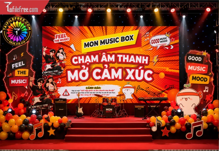 Mẫu Phông Nền Sân Khấu Sự Kiện Âm Nhạc_BH1630