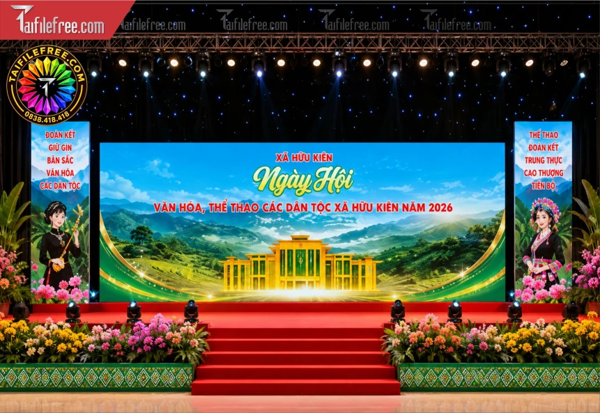 Mẫu Phông Nền Ngày Hội Văn Hóa Thể Thao_BH1631