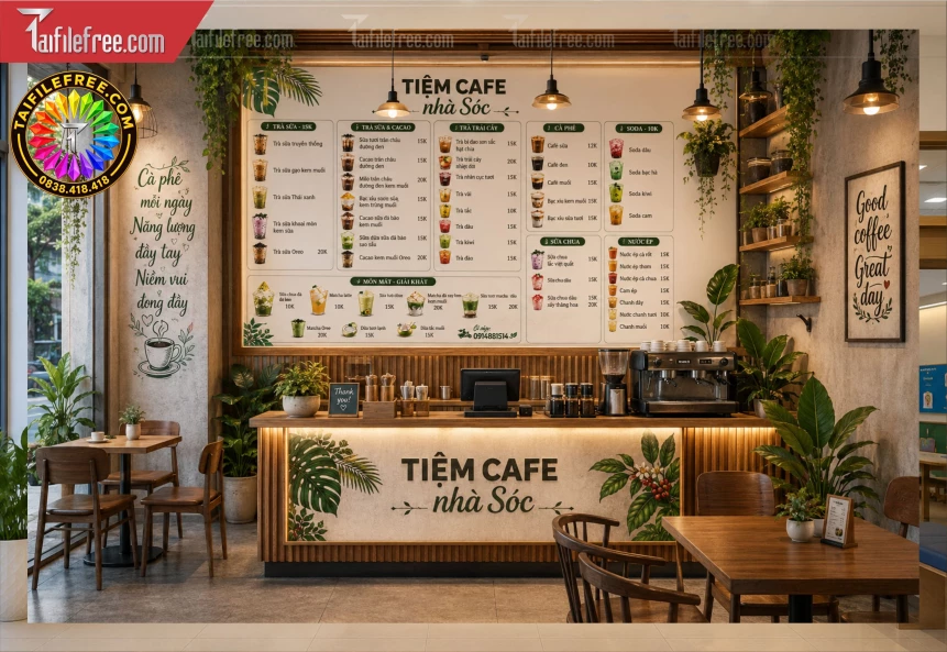 Menu Tiệm Caffe_BH1637