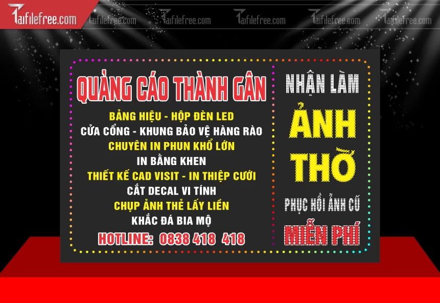 Biển Hiệu, Bảng Hộp Đèn Tiệm Quảng Cáo_BH1649
