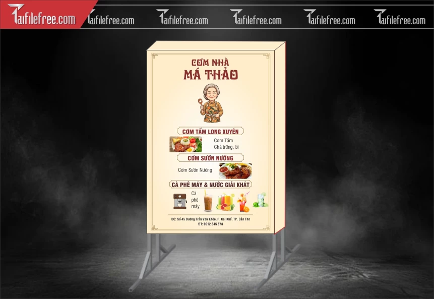 Biển Hiệu, Bảng Hộp Đèn Tiệm Cơm_BH1651