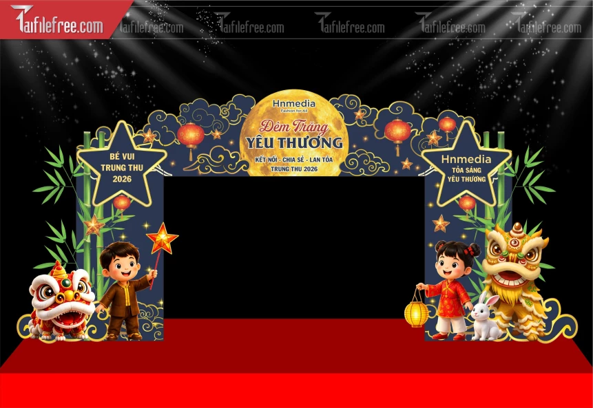 Mẫu Cổng Chào Trung Thu Đẹp Mắt Sáng Tạo._BH1652