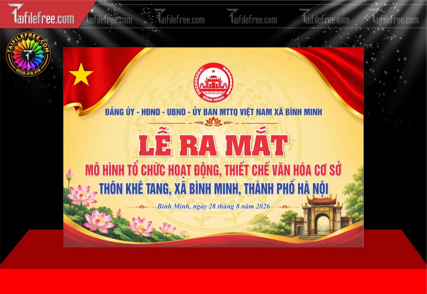 Mẫu Phông Nền Lễ Ra Mắt _BH1661