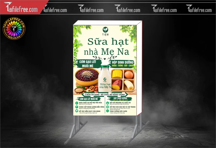 Biển Hiệu, Bảng Hộp Đèn Tiệm Sữa_BH1698