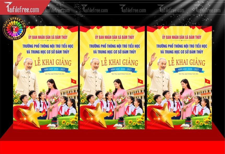 Mẫu Poster Lễ Khai Giảng_BH1713
