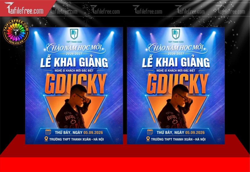 Mẫu Phông Nền Lễ Khai Giảng_BH1714