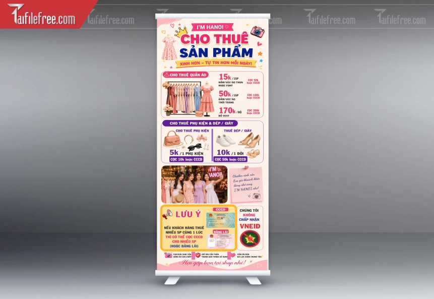 Mẫu Standee Tiệm Thời Trang_BH1717