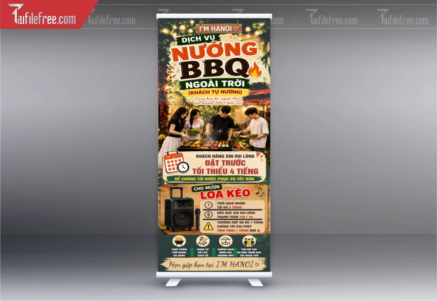 Mẫu Standee Tiệm Nướng_BH1718
