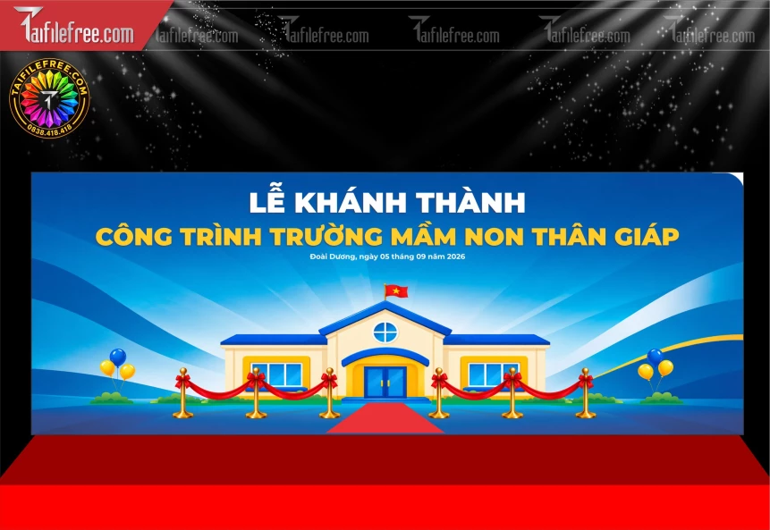 Mãu Phông Nền Lễ Khánh Thành_BH1724