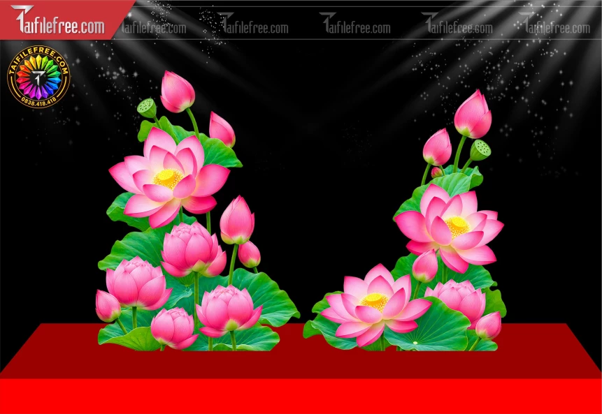 Mẫu Mô Hình Hoa Sen Trang Trí Đẹp_BH1726