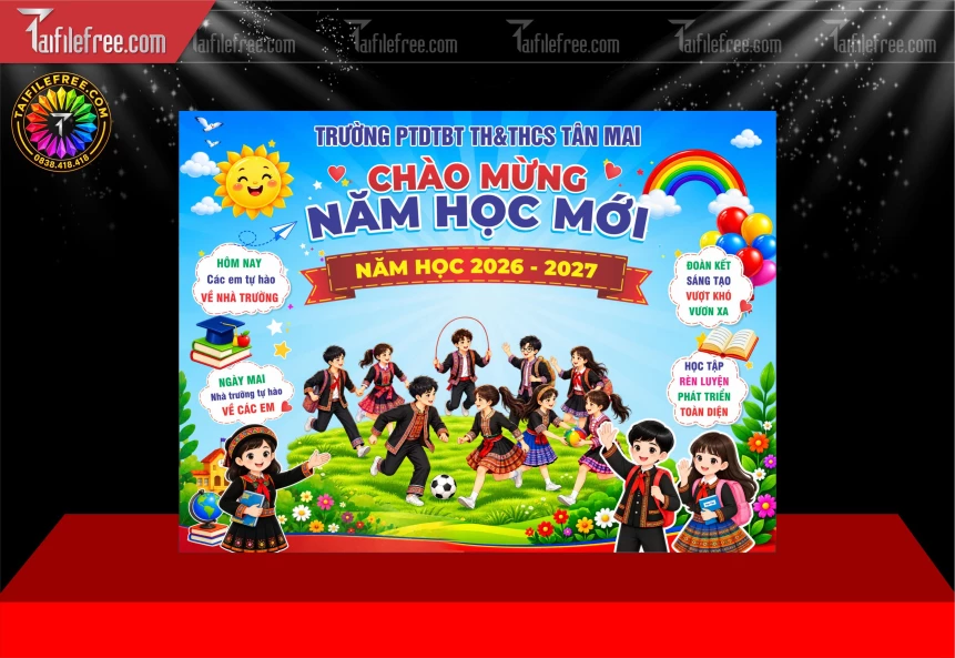 Mẫu Phông nền Lễ Khai Giảng_BH1735