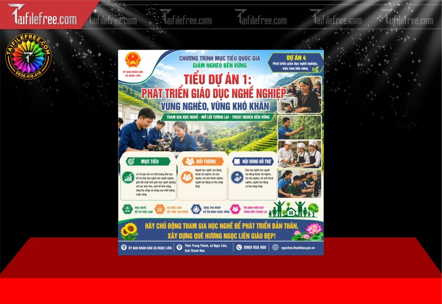 Mẫu Pano Phát Triển Giáo Dục Nghề Nghiệp Vùng Nghèo_BH1745