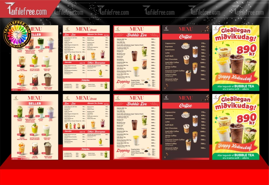 Menu Tiệm Caffe_BH1753
