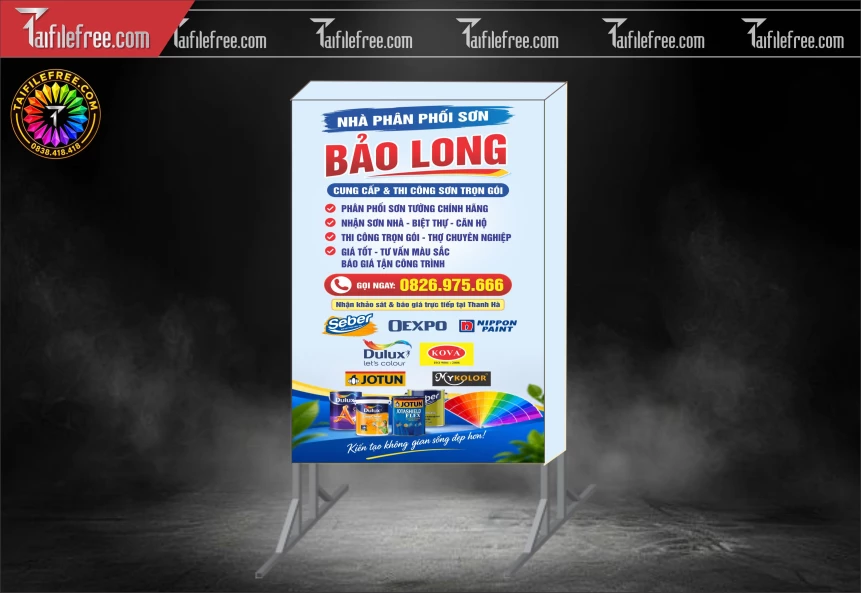 Biển Hiệu, Bảng Hộp Đèn Tiệm Sơn_BH1762