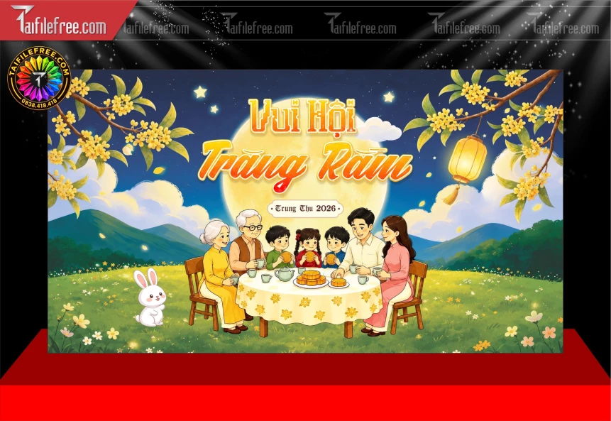 Mẫu Phông Nền Trung Thu Đẹp Mắt Sáng Tạo._BH1763