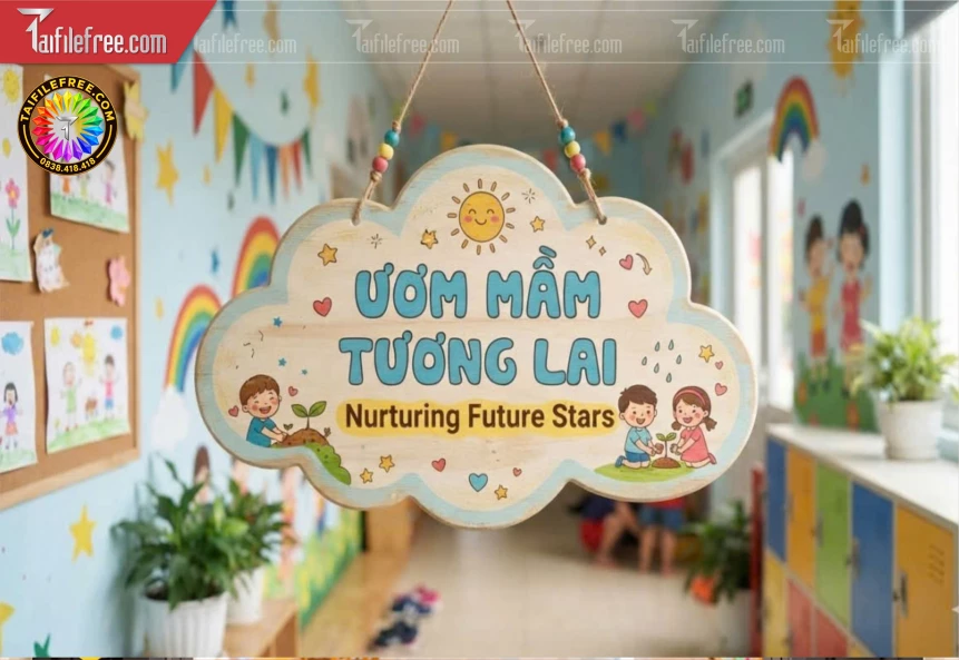 Mẫu Mô Hình Trang Trí Cửa Lớp Mầm Non_BH1816