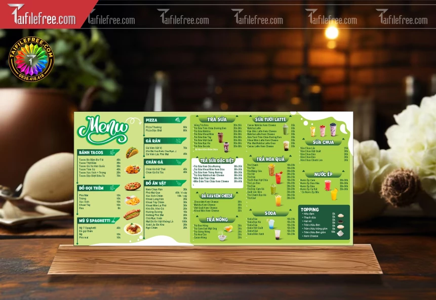 Menu Tiệm Trà Sữa_BH1844