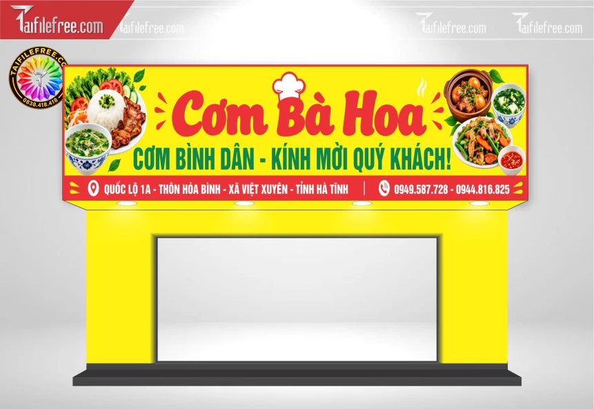 Biển Quảng Cáo, Bảng Hiệu Tiệm Cơm_BH1859