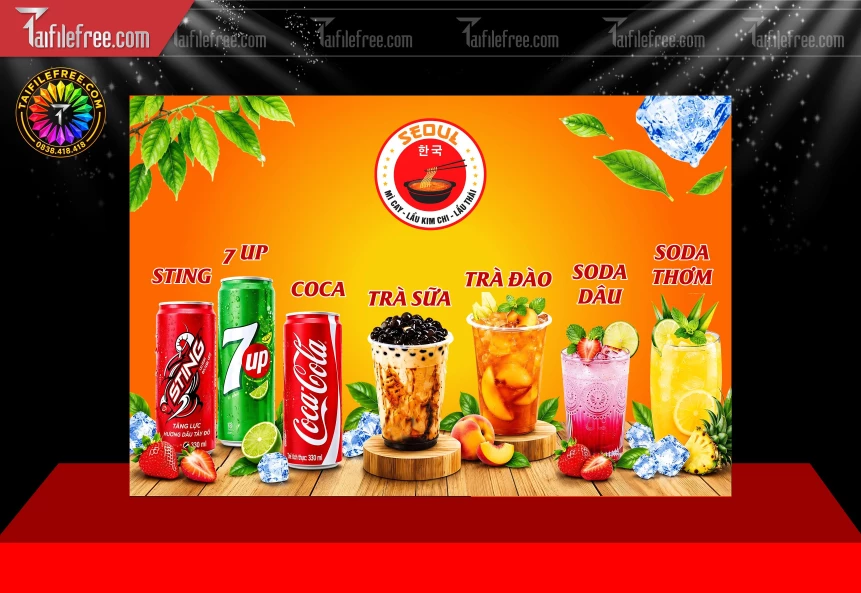 Mẫu Banner Trang Trí Quán Nước Đẹp_BH1870
